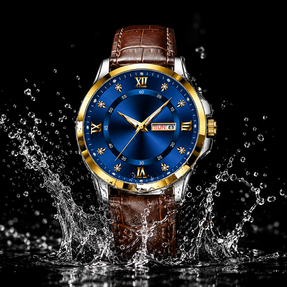 Montre Poedagar 855 - Élégance & Aiguilles Lumineuses