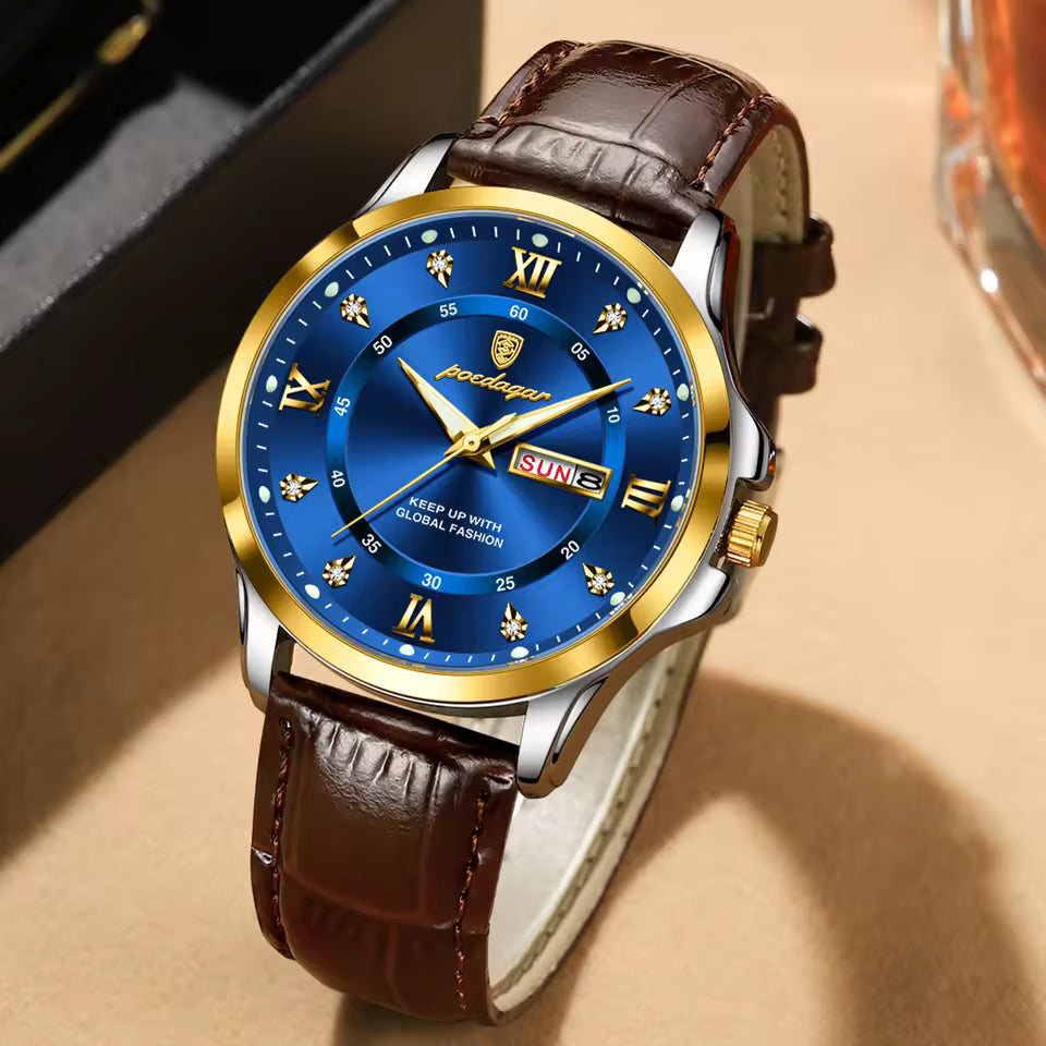 Montre Poedagar 855 - Élégance & Aiguilles Lumineuses